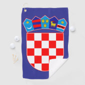 Serviette de golf aux armoiries croates (En situation)