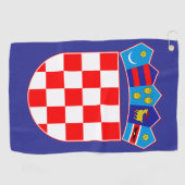Serviette de golf aux armoiries croates (Horizontal)
