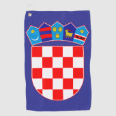 Serviette de golf aux armoiries croates (Devant)