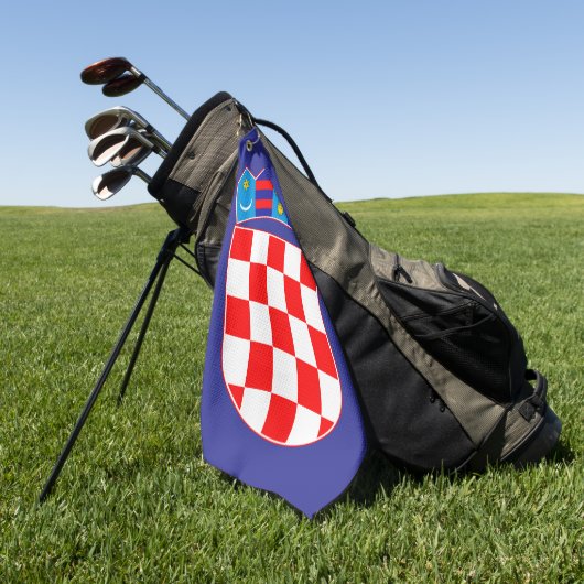 Serviette de golf aux armoiries croates (Vert)