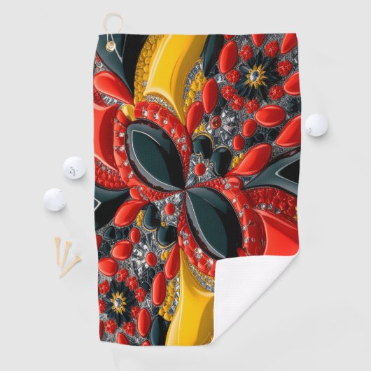 Serviette de golf aux couleurs allemandes (En situation)