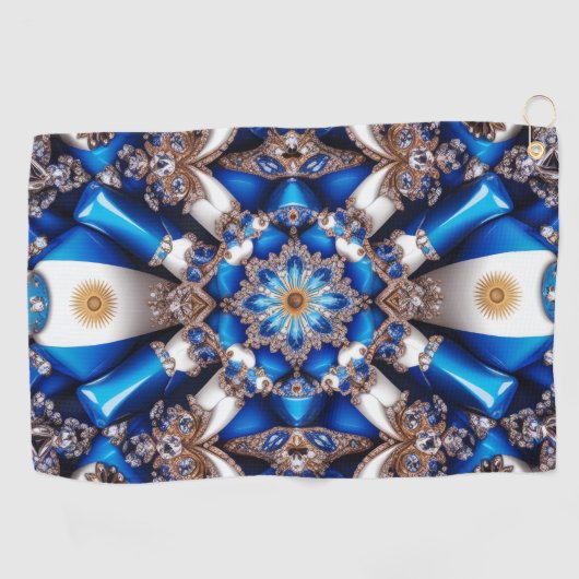 Serviette de golf aux couleurs argentines (Horizontal)