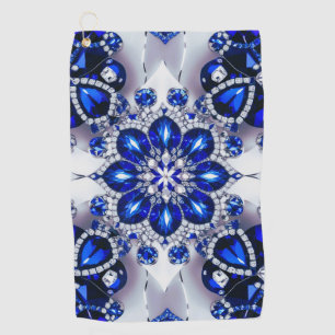 Serviette de golf aux couleurs bleu blanc