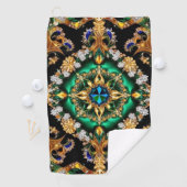 Serviette de golf aux couleurs brésiliennes (En situation)