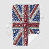 Serviette de golf aux couleurs britanniques (En situation)