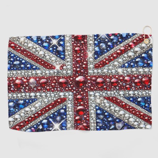Serviette de golf aux couleurs britanniques (Horizontal)