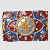 Serviette de golf aux couleurs colombiennes (Horizontal)