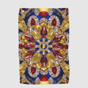 Serviette de golf aux couleurs colombiennes