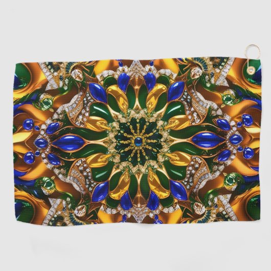 Serviette de golf aux couleurs du Brésil (Horizontal)