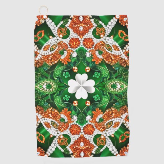 Serviette de golf aux couleurs irlandaises (Devant)