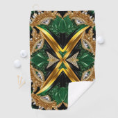 Serviette de golf aux couleurs jamaïcaines (En situation)