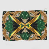 Serviette de golf aux couleurs jamaïcaines (Horizontal)