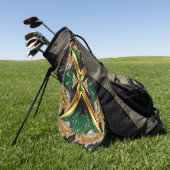 Serviette de golf aux couleurs jamaïcaines (Vert)