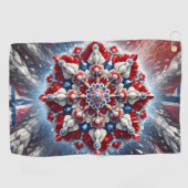 Serviette de golf aux couleurs norvégiennes (Horizontal)
