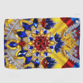 Serviette de golf aux couleurs roumaines (Horizontal)