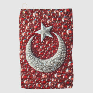 Serviette de golf aux couleurs turques