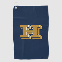 Serviette de golf aux couleurs universitaires bleu