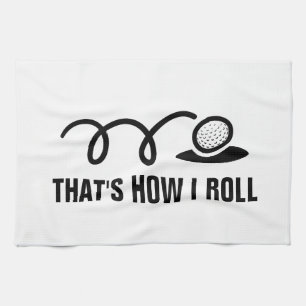 Serviette de golf avec balle drôle et slogan perso
