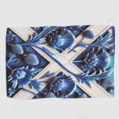 Serviette de golf avec Design écossais de chardons (Horizontal)