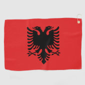Serviette de golf avec drapeau d'Albanie (Horizontal)