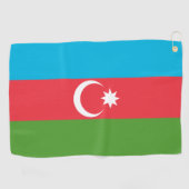 Serviette de golf avec drapeau d'Azerbaïdjan (Horizontal)