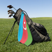 Serviette de golf avec drapeau d'Azerbaïdjan (Vert)