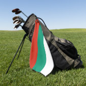 Serviette de golf avec drapeau de Bulgarie (Vert)