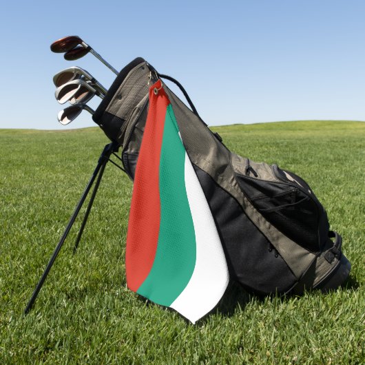 Serviette de golf avec drapeau de Bulgarie (Vert)