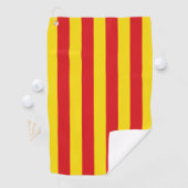Serviette de golf avec drapeau de Catalogne (En situation)