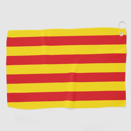 Serviette de golf avec drapeau de Catalogne (Horizontal)