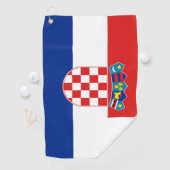 Serviette de golf avec drapeau de Croatie (En situation)