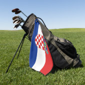 Serviette de golf avec drapeau de Croatie (Vert)
