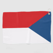 Serviette de golf avec drapeau de Czechia (Horizontal)