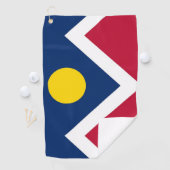 Serviette de golf avec drapeau de Denver, Colorado (En situation)