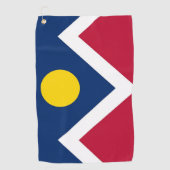 Serviette de golf avec drapeau de Denver, Colorado (Devant)