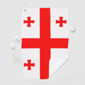 Serviette de golf avec drapeau de Géorgie (En situation)
