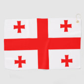 Serviette de golf avec drapeau de Géorgie (Horizontal)