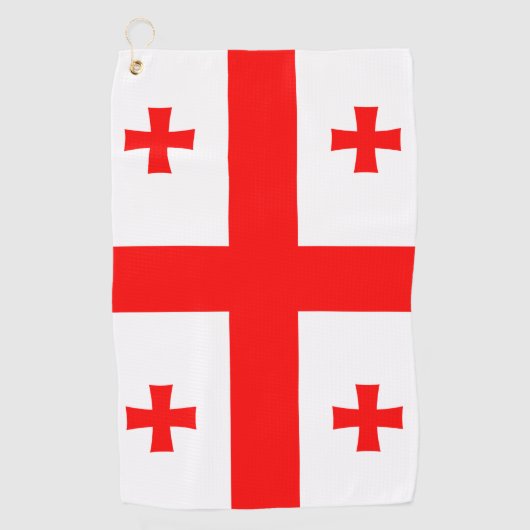 Serviette de golf avec drapeau de Géorgie (Devant)
