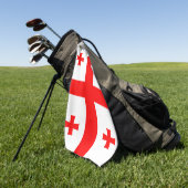 Serviette de golf avec drapeau de Géorgie (Vert)