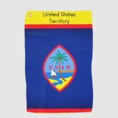Serviette de golf avec drapeau de Guam (Devant)