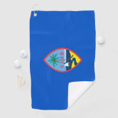Serviette de golf avec drapeau de Guam, USA (En situation)
