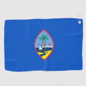 Serviette de golf avec drapeau de Guam, USA (Horizontal)