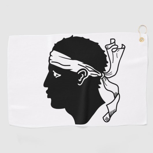 Serviette de golf avec drapeau de la Corse (Horizontal)