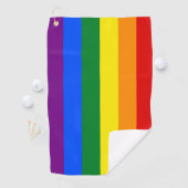 Serviette de golf avec drapeau de la fierté LGBT (En situation)