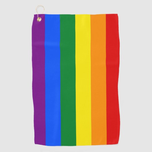 Serviette de golf avec drapeau de la fierté LGBT (Devant)