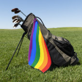 Serviette de golf avec drapeau de la fierté LGBT (Vert)