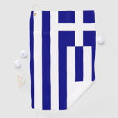 Serviette de golf avec drapeau de la Grèce (En situation)