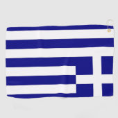 Serviette de golf avec drapeau de la Grèce (Horizontal)