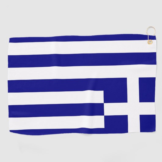 Serviette de golf avec drapeau de la Grèce (Horizontal)