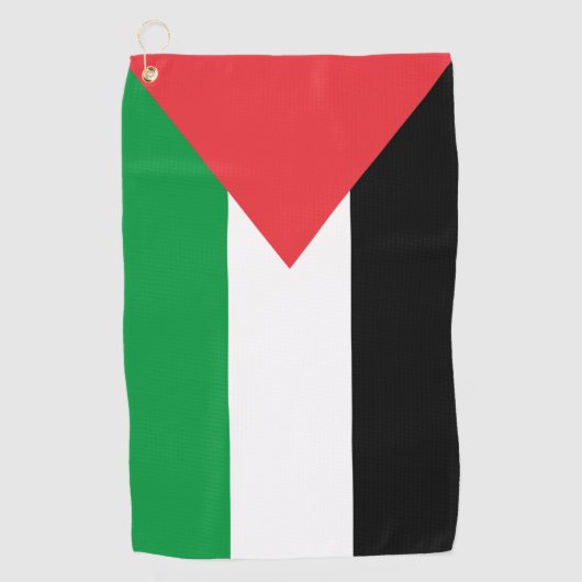 Serviette de golf avec drapeau de la Palestine (Devant)